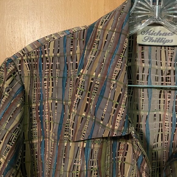 Michael Phillips Striped 2 piece blazer and button up skirt - Picture 4 of 10